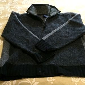 Men's Gap 100% Lamb's Wool 1/4 Zip Sweater
